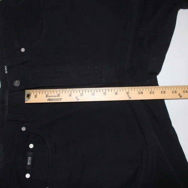 Hugo Boss Jeans Alabama Sz 36 x 34 Black Pockets Straight Leg 100% Cotton Jeans