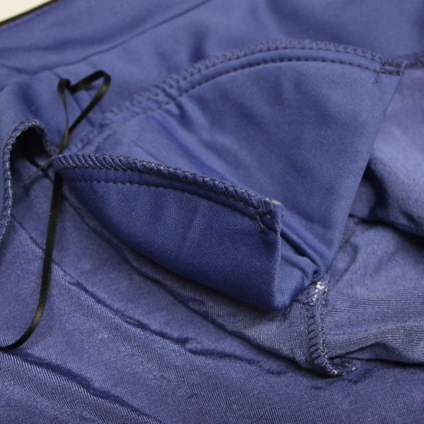 Alex Evenings Sz XL Med Blue Black White Metallic 3/4 Slv Knit Acetate Jacket