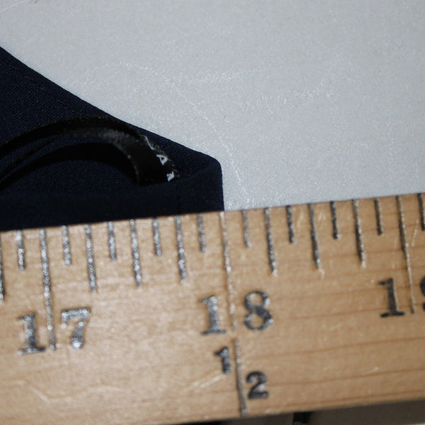 Vince Camuto Dress NEW Sz 12 Navy Blue High Neck Waterfall Side Detail Dress