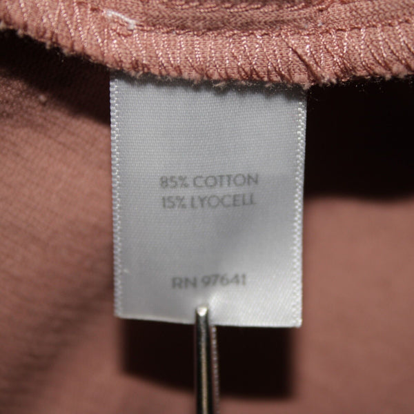 J Jill Corduroy NEW Sz M Chai Latte Pink Collared Buttons Cotton Lyocell Top