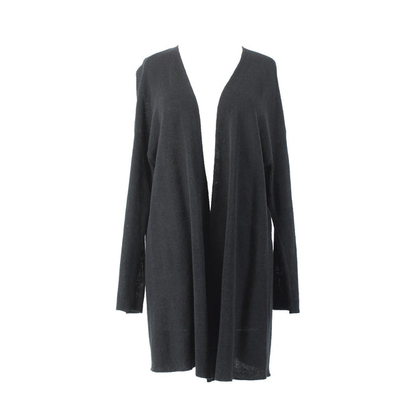 Eileen Fisher Wrap Sz Sp Black Long Sleeve Organic Linen Organic Cotton Wrap