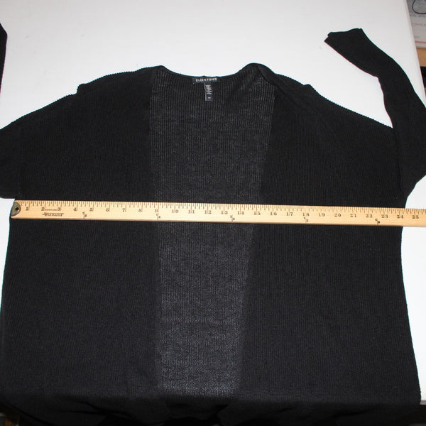 Eileen Fisher Wrap Sz Sp Black Long Sleeve Organic Linen Organic Cotton Wrap