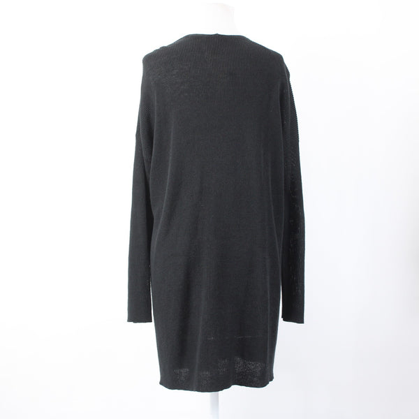 Eileen Fisher Wrap Sz Sp Black Long Sleeve Organic Linen Organic Cotton Wrap