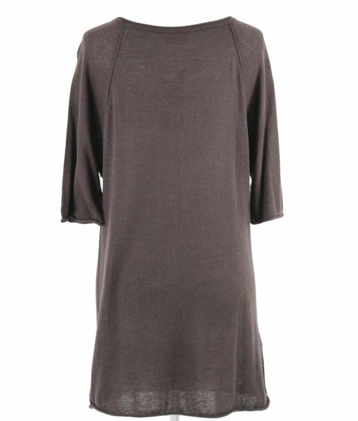 BCBGirls NEW $58 Sz L Brown Pullover Elbow Sleeve Modal Cotton Knit Top
