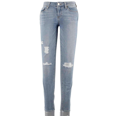 Paige Sz 26 x 29 Blue Distress Denim Verdugo Skinny Ankle Rayon Blend Jean
