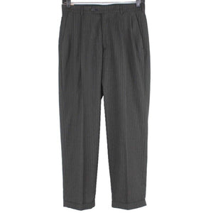 Haggar NEW $80 Sz 32 X 30 Charcoal White PS Pleat Cuff Poly Viscose Trouser
