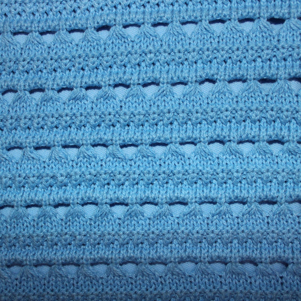 Willow & Wind Dress NEW Sz XS Blue White Open Knit Lined Cotton Acrylic Poly