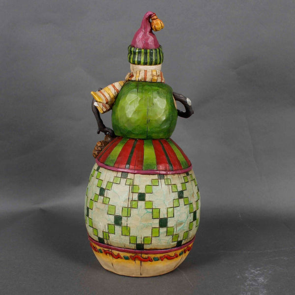 Jim Shore 2005 Heartwood Creek 4002285 10" Red On Snowy White Snowman