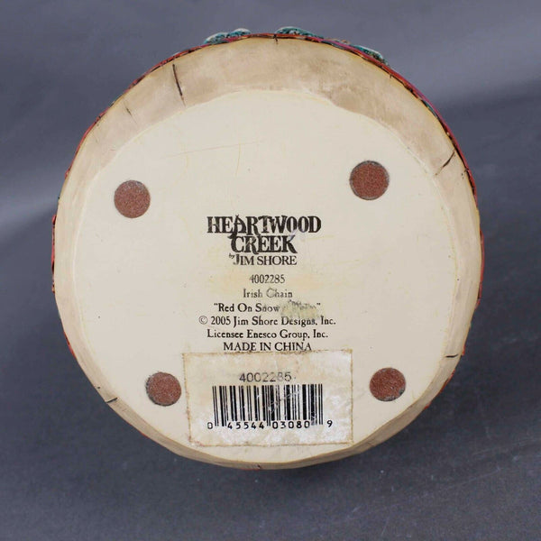 Jim Shore 2005 Heartwood Creek 4002285 10" Red On Snowy White Snowman