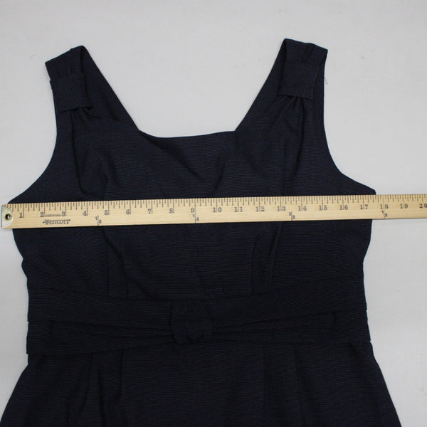 Banana Republic Dress NEW $100 Sz 10 Navy Blue Faux Belt Detail Poly Rayon Dress