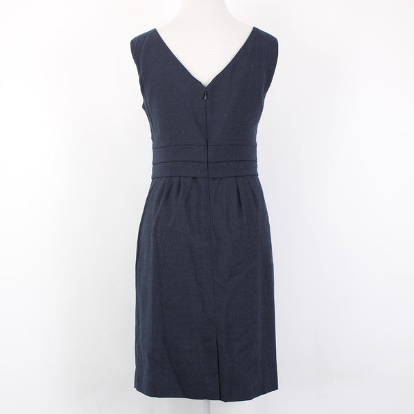 Banana Republic Dress NEW $100 Sz 10 Navy Blue Faux Belt Detail Poly Rayon Dress