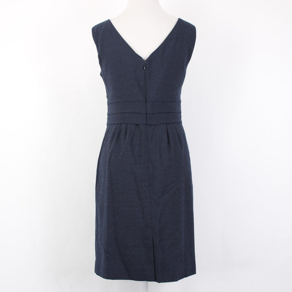 Banana Republic Dress NEW $100 Sz 10 Navy Blue Faux Belt Detail Poly Rayon Dress
