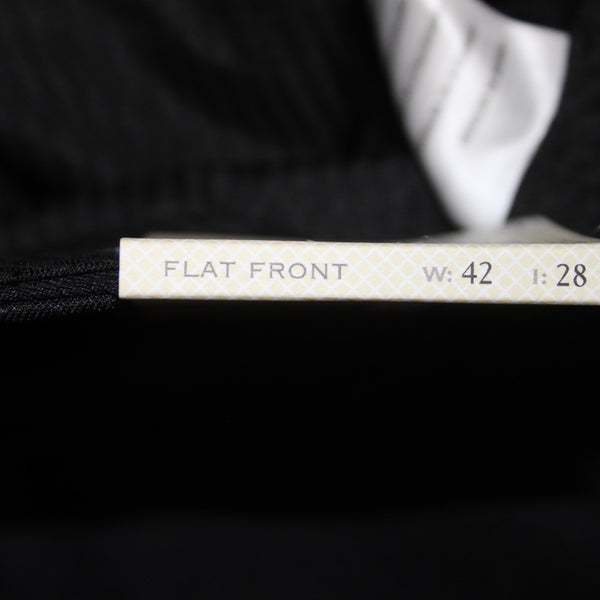 Oak Hill Pant NEW $65 Sz 42 x 28 Black Flat Front Mircofiber 100% Polyester Pant