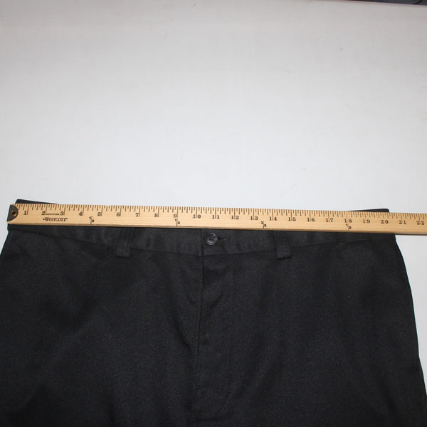 Oak Hill Pant NEW $65 Sz 42 x 28 Black Flat Front Mircofiber 100% Polyester Pant