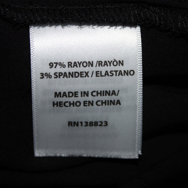 Idyllwind NEW $59 Song F Sz L Black Fringe V Neck Asymetrical Rayon Spandex Top