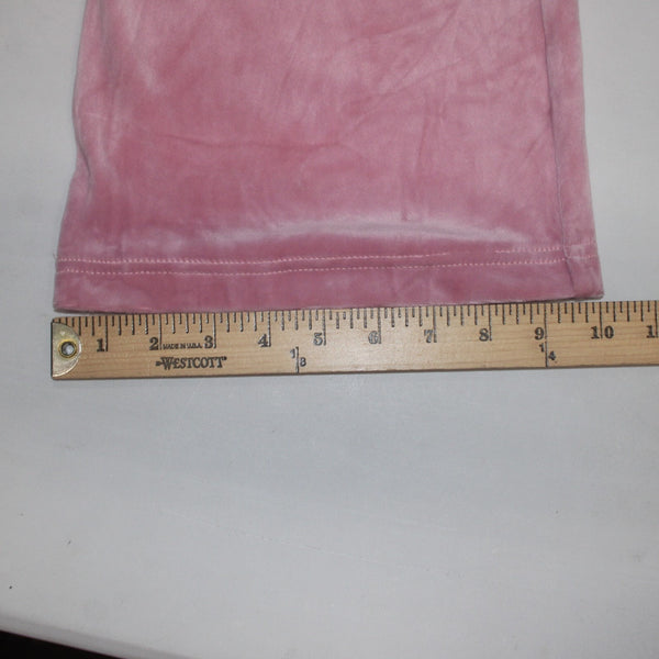 Juicy Couture Pant NEW $169 Sz S x 31 Pink Silver Velour Rhinestone Poly Spandex