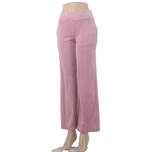 Juicy Couture Pant NEW $169 Sz S x 31 Pink Silver Velour Rhinestone Poly Spandex