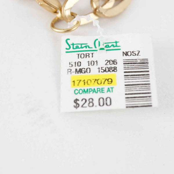 NEW $28 17" Etx. 4" Goldtone Leopard Beaded Lobster Clasp Necklace