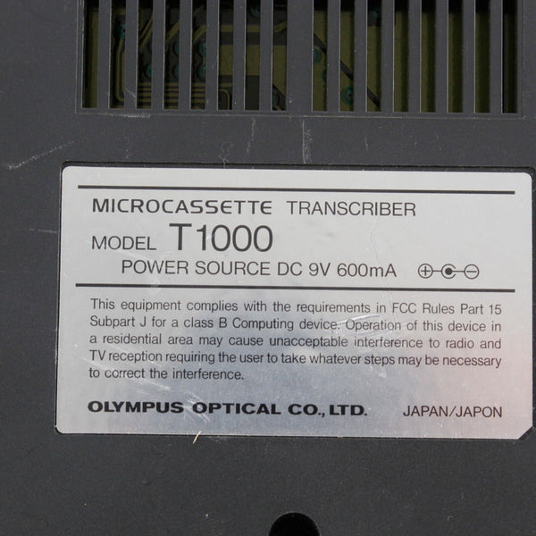Pearlcorder T1000 Black UNTESTED Microcassette Transcriber