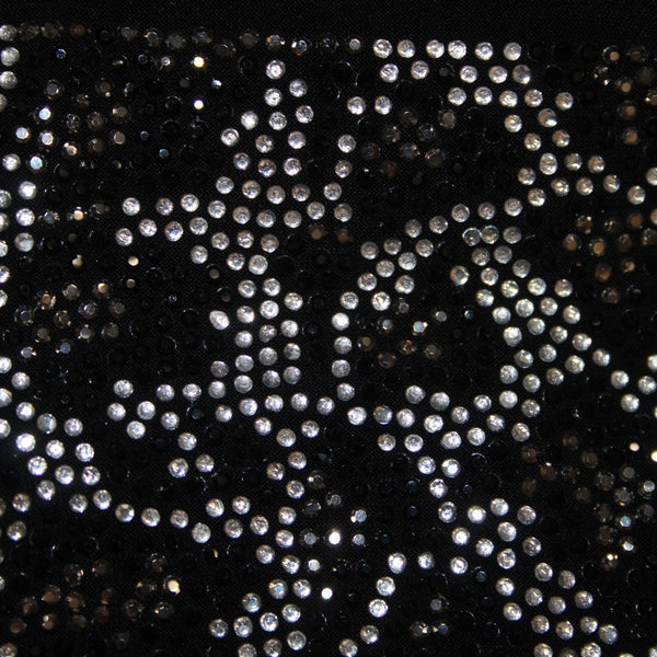 Joseph Ribkoff Pant Sz 16 x 29 Black Silver Rhinestones Animal Print Poly Pant