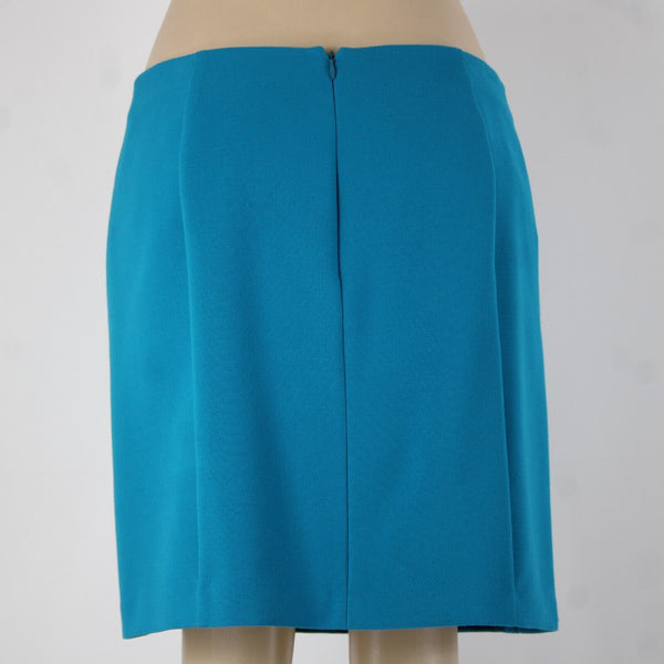 Banana Republic Sz 10 Bright Blue Lined Pockets Polyester Rayon Pencil Skirt