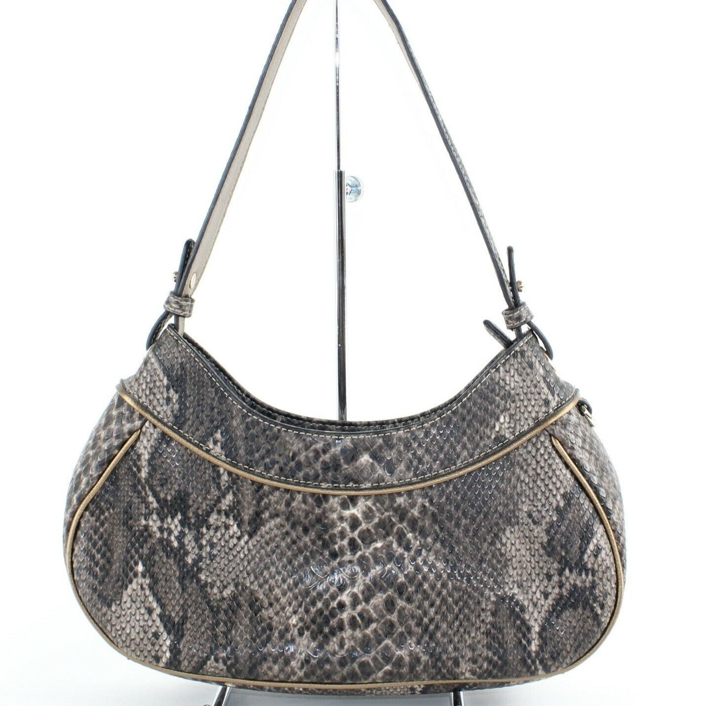 Liz Claiborne 5.5 x 12 x 3 Brown Black Multi Vegan Snake Purse