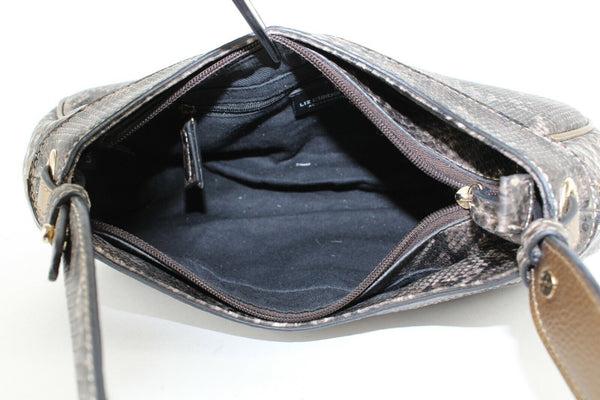 Liz Claiborne 5.5 x 12 x 3 Brown Black Multi Vegan Snake Purse