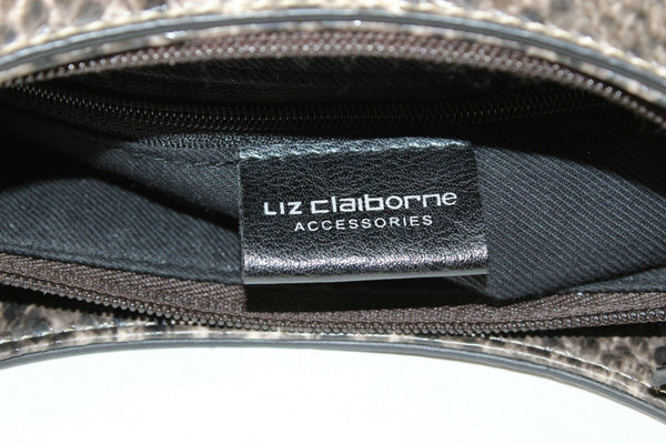 Liz Claiborne 5.5 x 12 x 3 Brown Black Multi Vegan Snake Purse