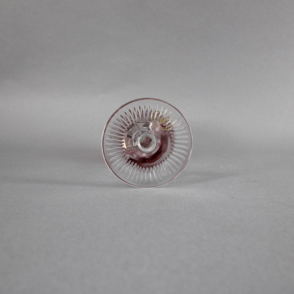 Bohemian Champagne Czechoslovakia Crystal Cut Red 9" Champagne Glass