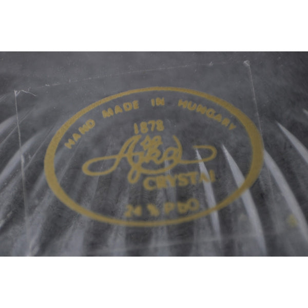 Bohemian Champagne Czechoslovakia Crystal Cut Red 9" Champagne Glass