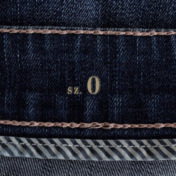 White House Black Market Sz 0 x 30 Blue Distress Denim Cotton Blend Skinny Jean