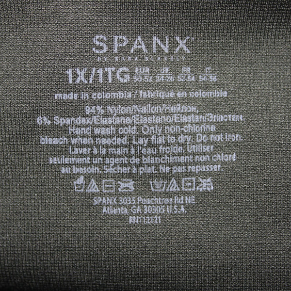 Spanx AW Pant NEW $72 Sz 1X x 27 Green Camo Print Seamless Nylon Spandex AW Pant