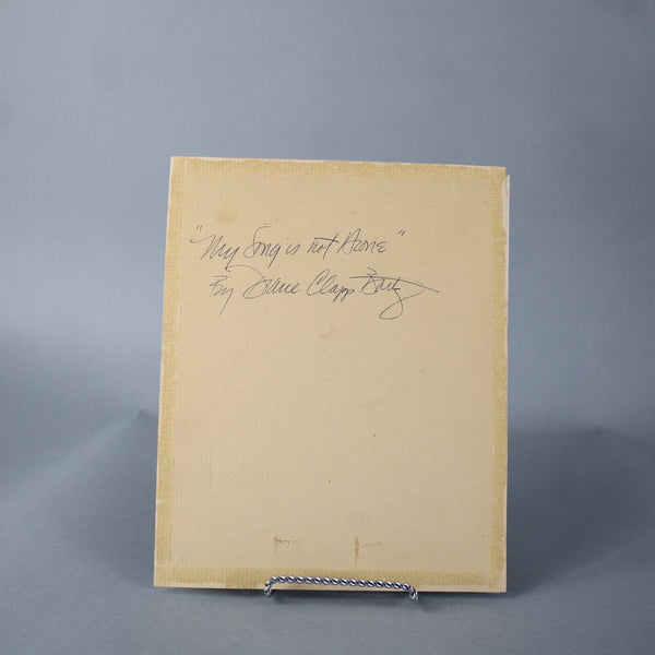 Bartz Signed My Song Is Not Alone 10 x 8 Brown Cream Multi Water Color Art Work