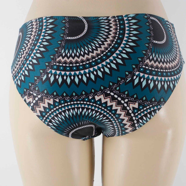 Beachsissi NEW Sz M Green Teal White Multi Bikini Swim Suit Bottom