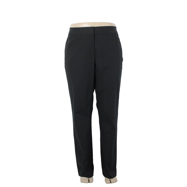 Caslon NEW $68 Sz 16W x 32 Black Faux Pockets Straight Cotton Spandex Pant