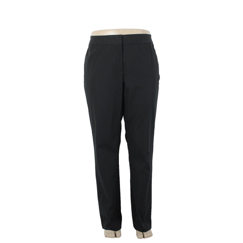 Caslon NEW $68 Sz 16W x 32 Black Faux Pockets Straight Cotton Spandex Pant