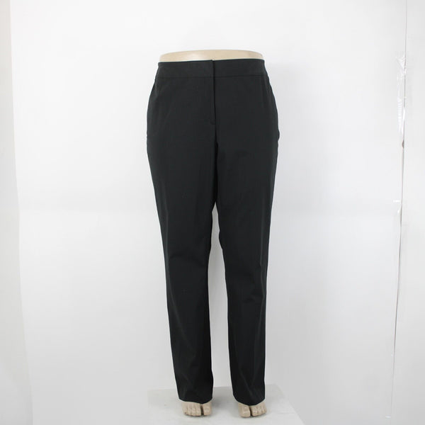 Caslon NEW $68 Sz 16W x 32 Black Faux Pockets Straight Cotton Spandex Pant