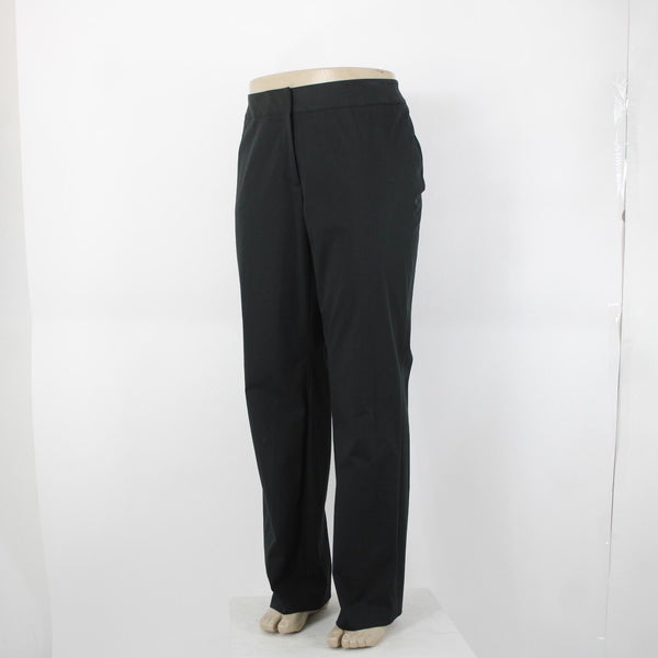 Caslon NEW $68 Sz 16W x 32 Black Faux Pockets Straight Cotton Spandex Pant