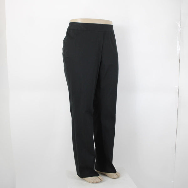 Caslon NEW $68 Sz 16W x 32 Black Faux Pockets Straight Cotton Spandex Pant