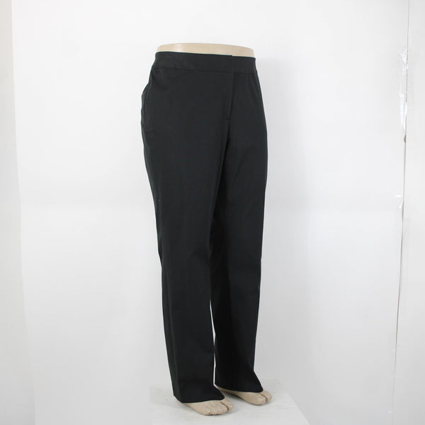 Caslon NEW $68 Sz 16W x 32 Black Faux Pockets Straight Cotton Spandex Pant