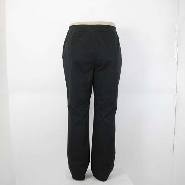 Caslon NEW $68 Sz 16W x 32 Black Faux Pockets Straight Cotton Spandex Pant