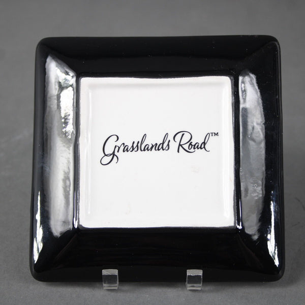Grasslands Road White Black Red Toile A Good Night Set Of 4 - 4.25" Dishes