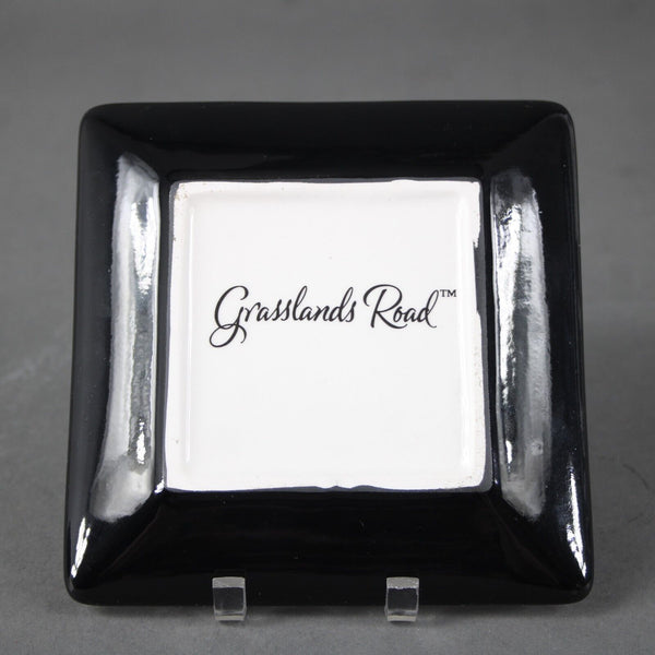 Grasslands Road White Black Red Toile A Good Night Set Of 4 - 4.25" Dishes