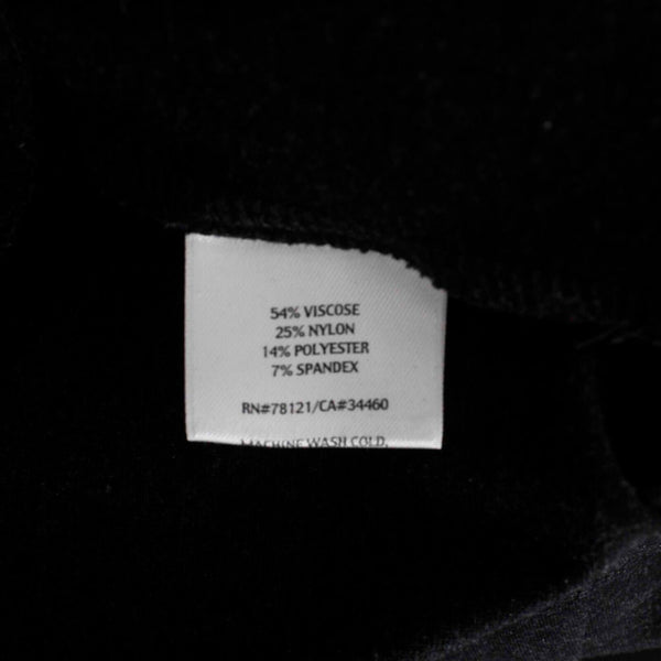 Eileen Fisher Sz M x 33" Heather Black Pull On Viscose Knit Nylon Straight Pant