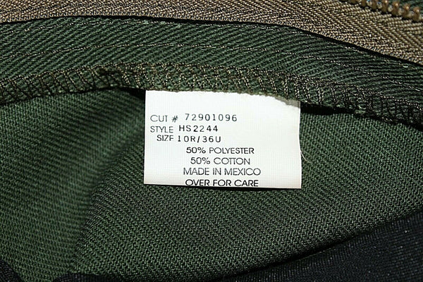 Horace Small NEW 10R x 36U Green Polyester Cotton Professional Apparel Pant