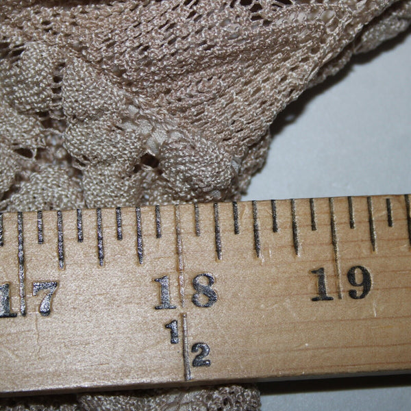 Free People Sz S Light Tan Brown Collar Lace Lined 100% Polyester Viscose Dress