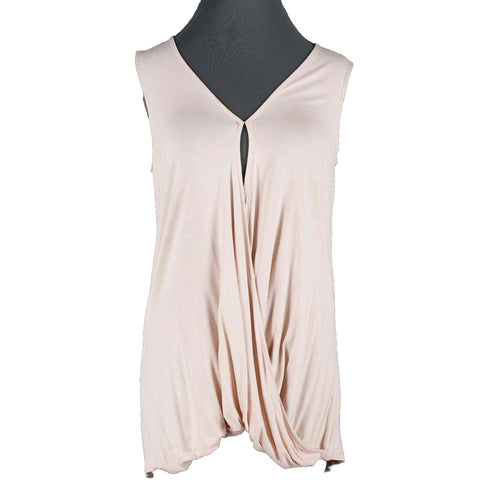 Soma NEW $30 Sz S Peach Drapey Rayon Blend Knit Wrap Top