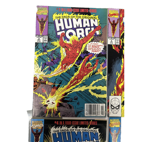 Saga of the Original Human Torch 1-4 Complete Set Comic Books