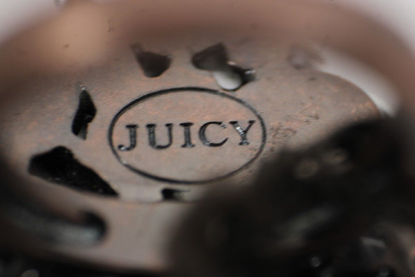 Juicy Couture NEW $98 Gunmetal Bronze Tone Purple Multi Color Rhinestone Ring