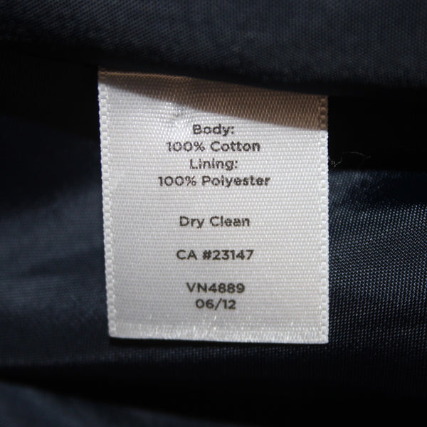 Talbots Jacket Sz 22W Navy Velour Collared Pockets Cotton Polyester Jacket